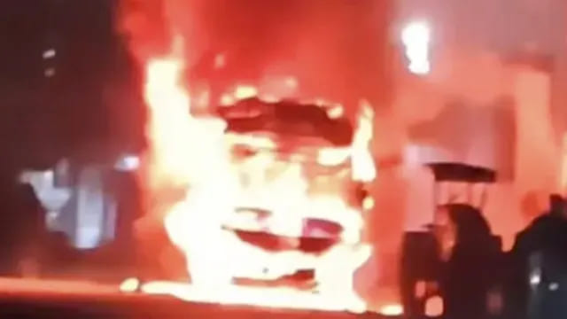 Jaipur-Bound Volvo Sleeper Bus Catches Fire Near Haridwar
